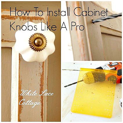 Using the right tools when installing cabinet door hardware makes the job so much easier!
