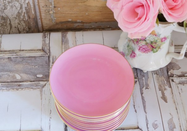 pink plates