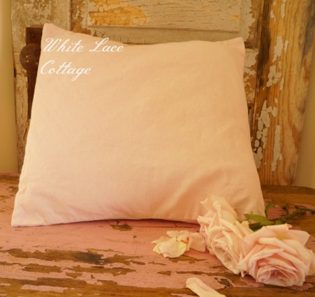 pillow cover shabby pink