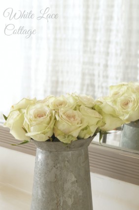 roses zinc pitcher