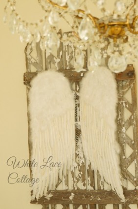 angel wings white lace cottage