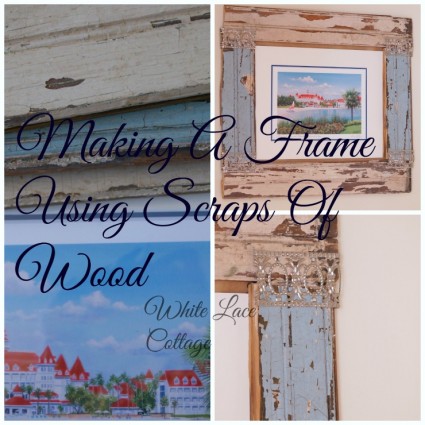 making a frame using scraps of wood