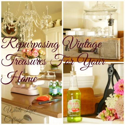 repurposing vintage treasures for your home white lace cottage