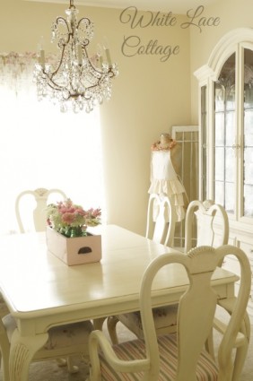 white lace cottage chandelier