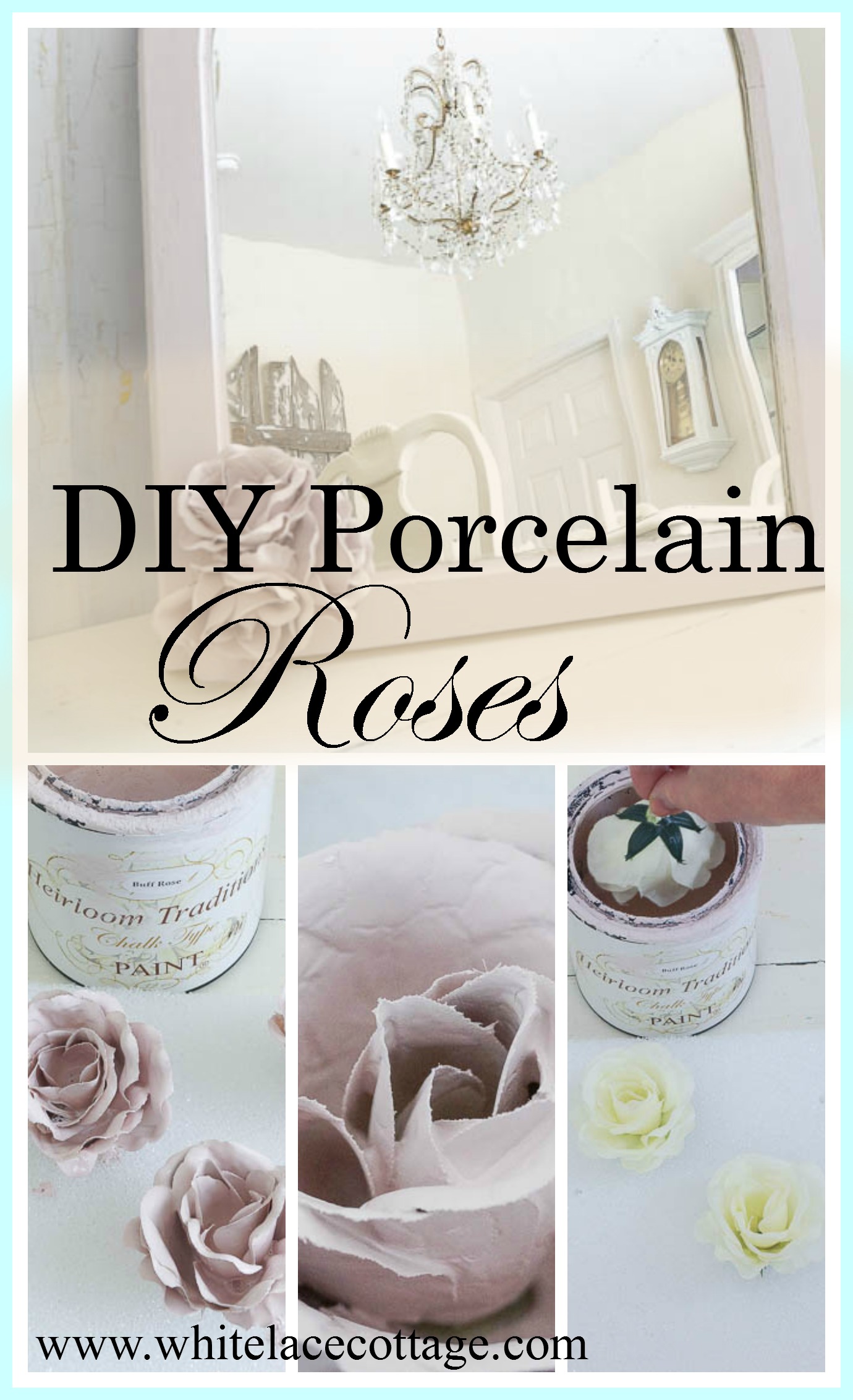 Porcelain Roses From Chalk Paint