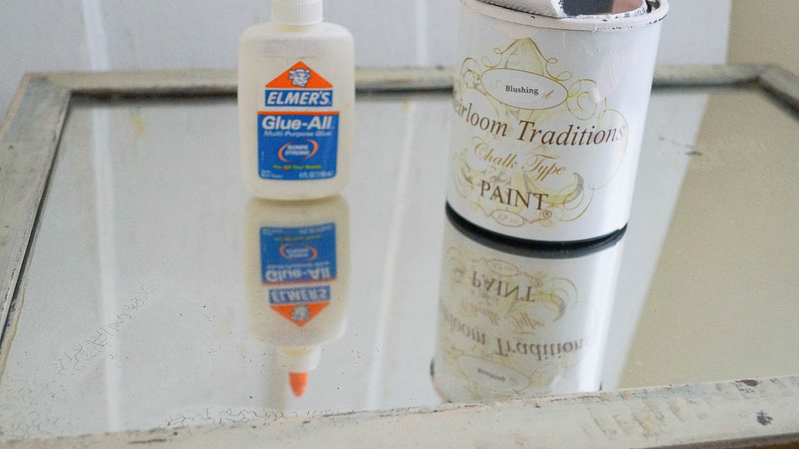 crackle paint finish with Elmer's glue