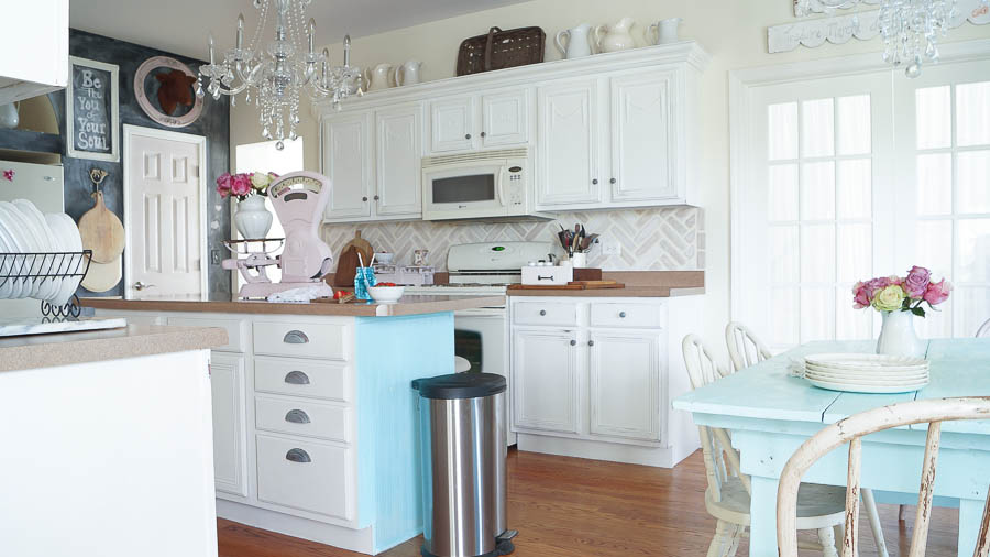 Chalk Painted Kitchen Cabinets Never Again!