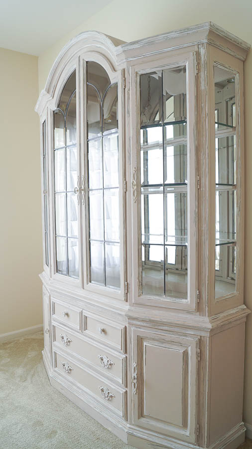 Updating A China Cabinet With Chalk Type Paint Anne P Makeup And