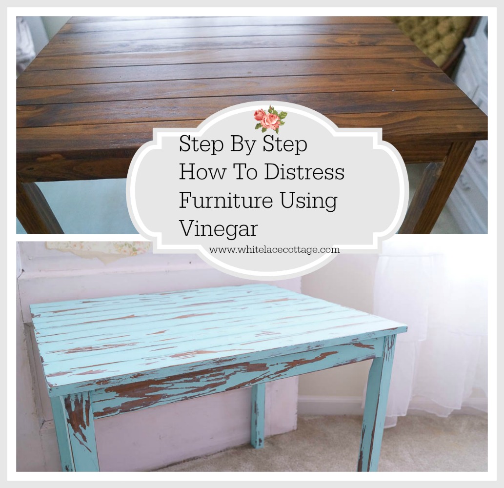 Distress Furniture With Vinegar Tutorial Anne P Makeup And More