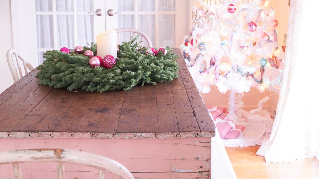 white lace cottage holiday christmas home tour shabby chic-07878