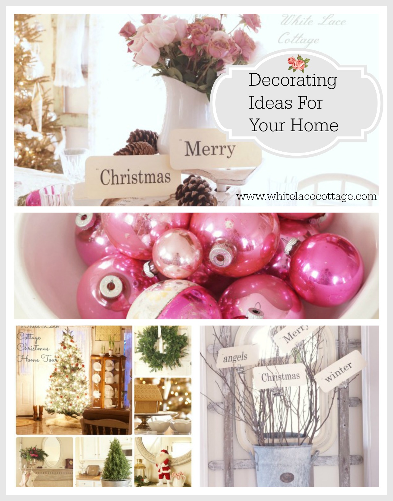 Christmas Decorating Ideas For Your Home White Lace Cottage