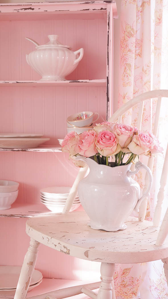 Updating a bookcase with beadboard wallpaper is so simple to do, and a great way to update a cheap piece of furniture!