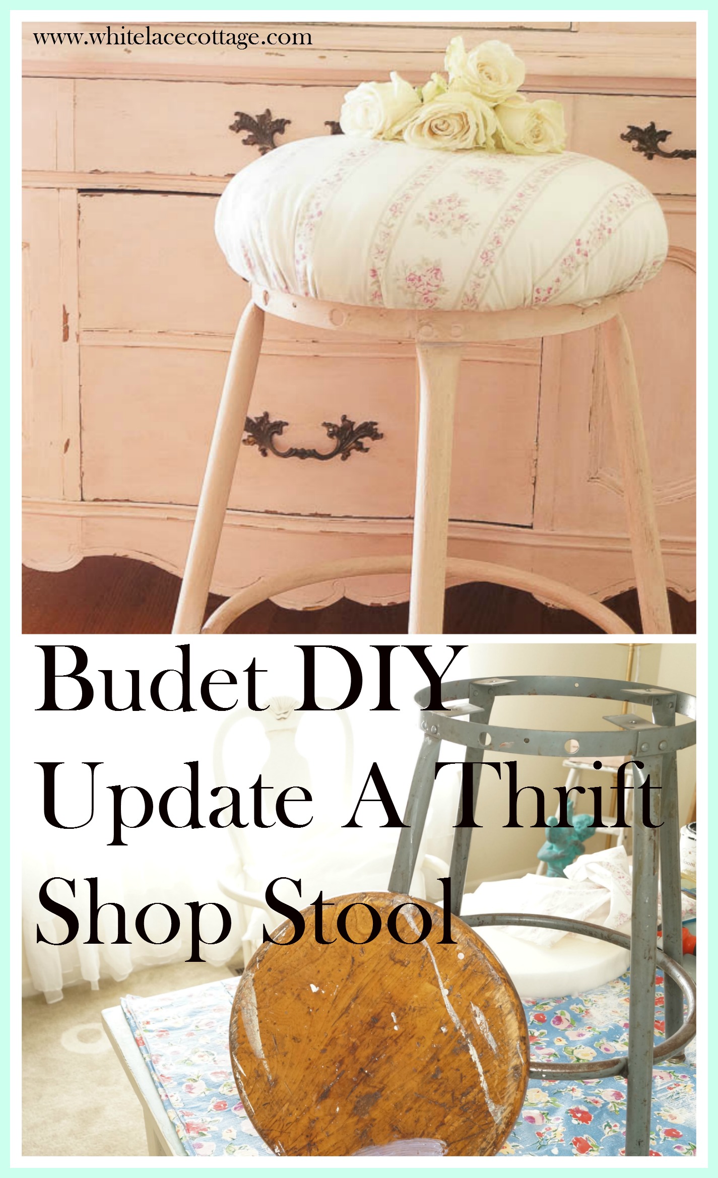 Here's a simple and cheap way of reupholstering a thrift shop stool. This cost me ZERO dollars to do!