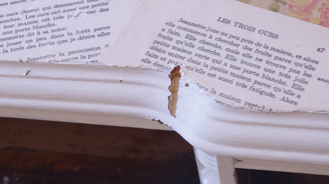 Repurpose a desk into two side tables