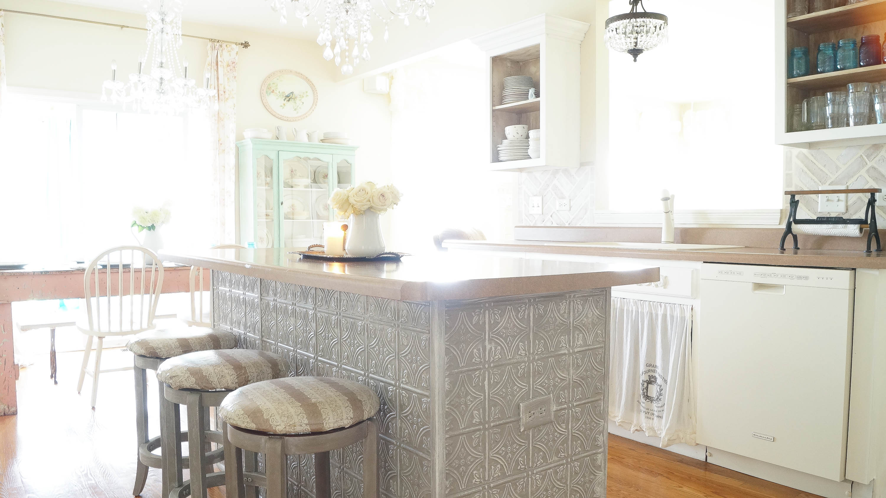 Faux Tin Ceiling Tiles Kitchen Island