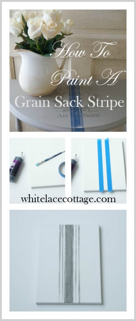 How to paint a grain sack stripe