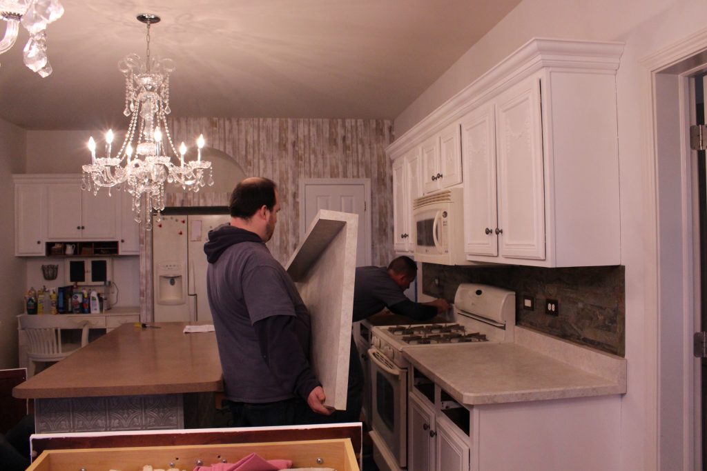 Kitchen Process New Counters Looking Back