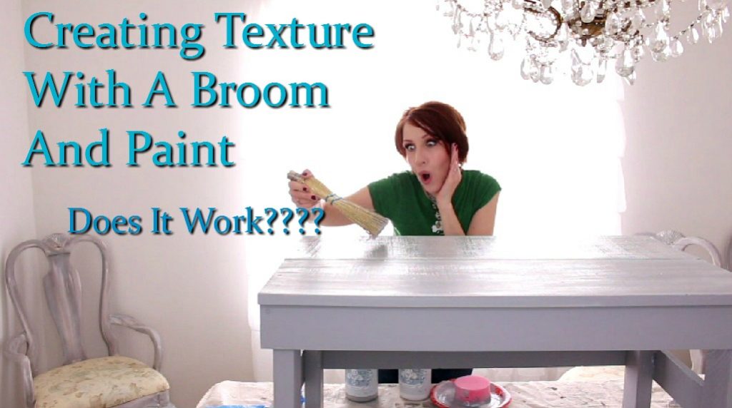 how to create texture using a broom and paint